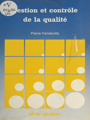 cover image of Gestion et contrôle de la qualité